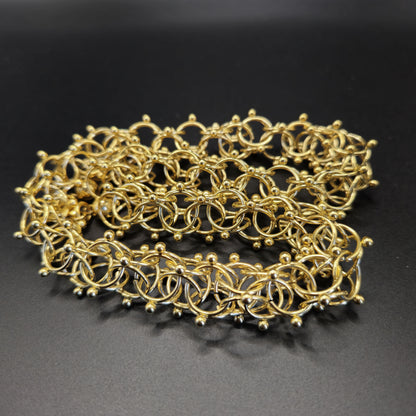 Bracelet Maille Cyclone Plaqué Or 18K