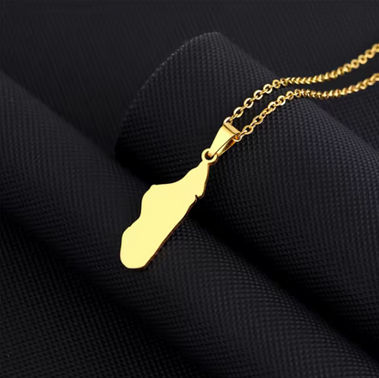 Pendentif Madagascar Acier Inox Contour ou Plein