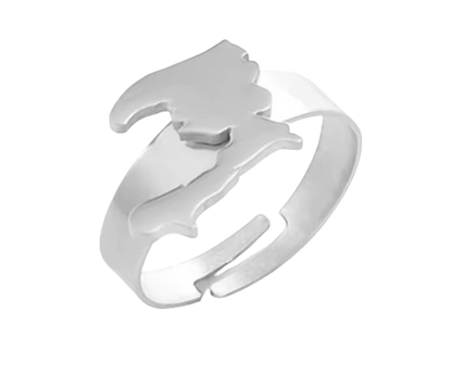 Bague Haïti - Bijoux Silver ou Gold - Cadeau Antillais et Mode Créole