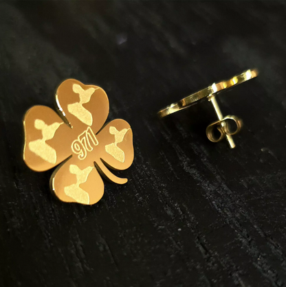 Boucles d'oreilles Trèfles Guadeloupe 971