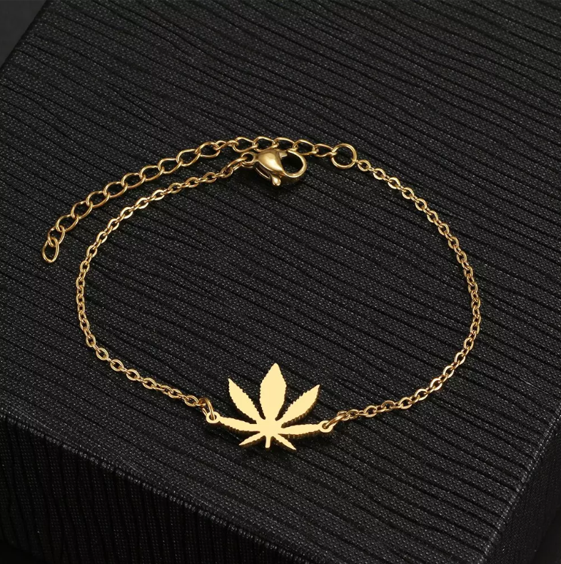 Bracelet Feuilles de Fruit à Pain Acier Inox