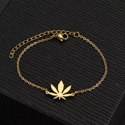 Bracelet Feuilles de Fruit à Pain Acier Inox