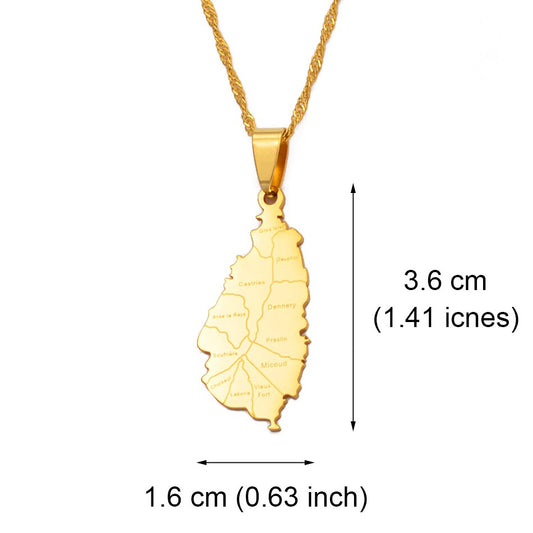 Pendentif Saint-Lucie Gravé Chaîne Torsadée