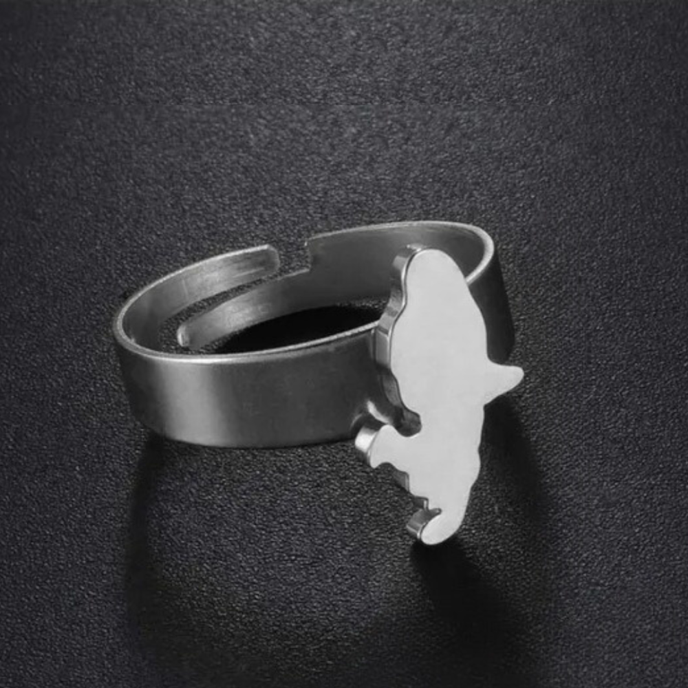 Bague Martinique - Bijoux Silver ou Gold - Cadeau Antillais et Mode Créole