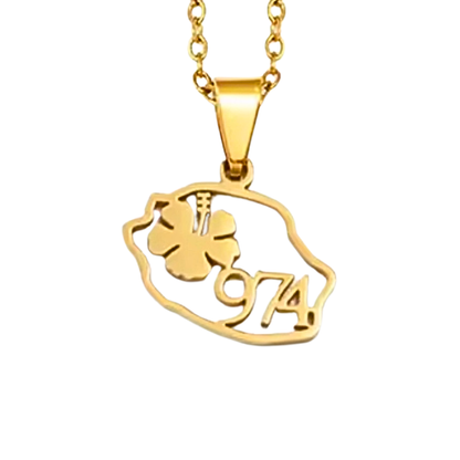 Collier La Réunion Hibiscus 974
