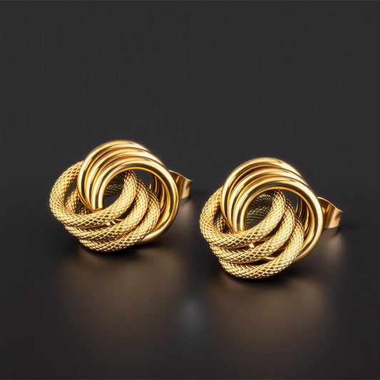 Boucles d'oreilles Macaron Semi-Pépite 18mm