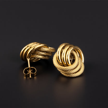 Boucles d'oreilles Macaron Semi-Pépite