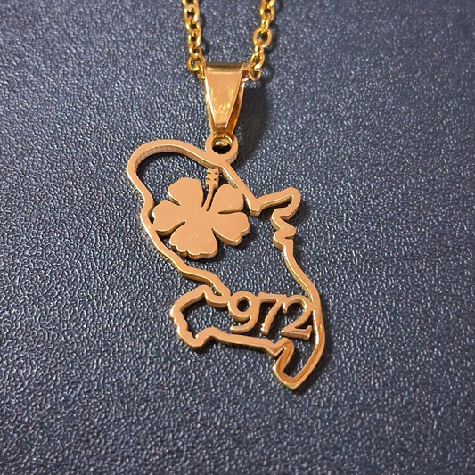 Collier Martinique Hibiscus 972 Contour