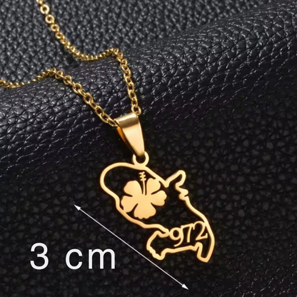 Collier Martinique Hibiscus 972